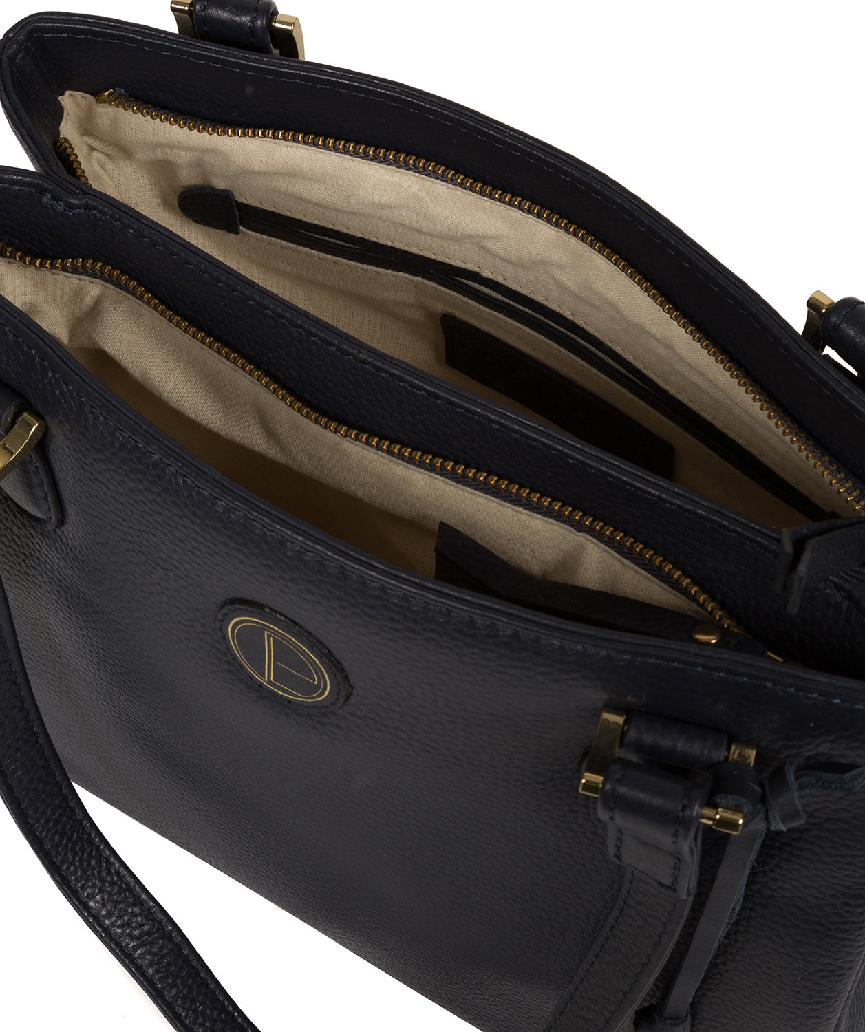 'Milana' Navy Leather Handbag Pure Luxuries London