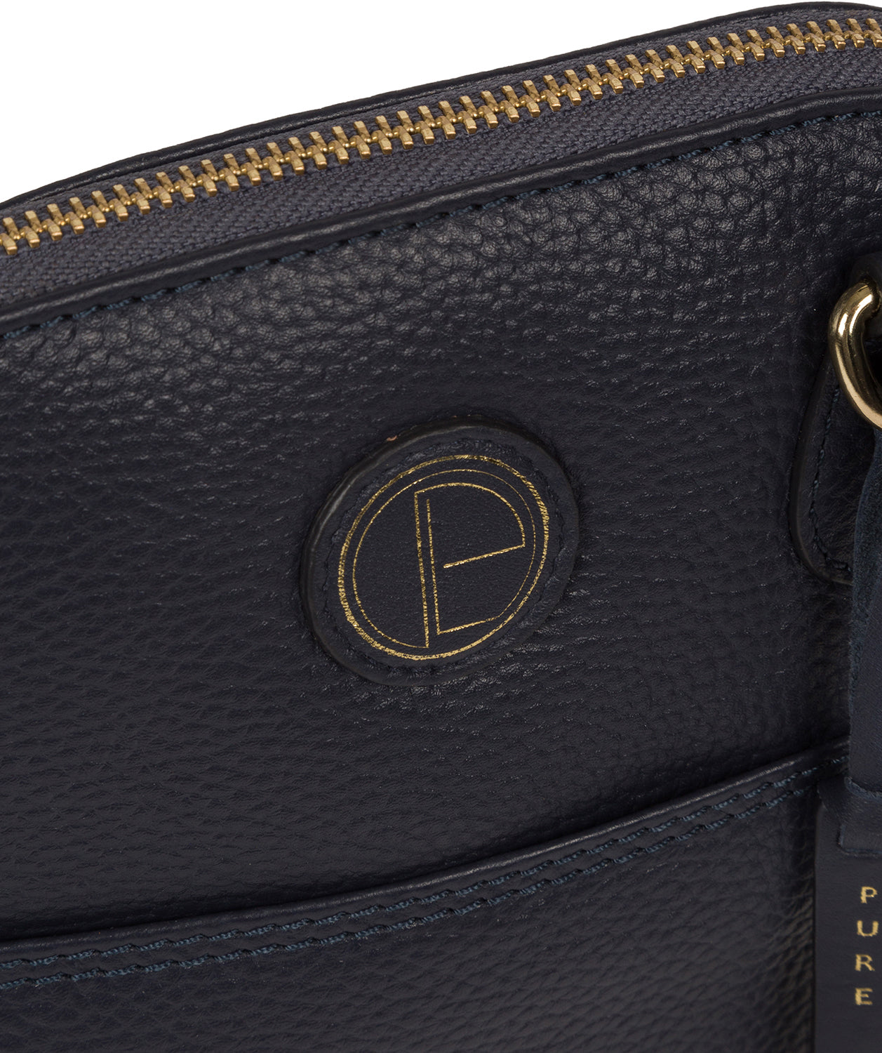 'Orsola' Navy Leather Cross Body Bag Pure Luxuries London