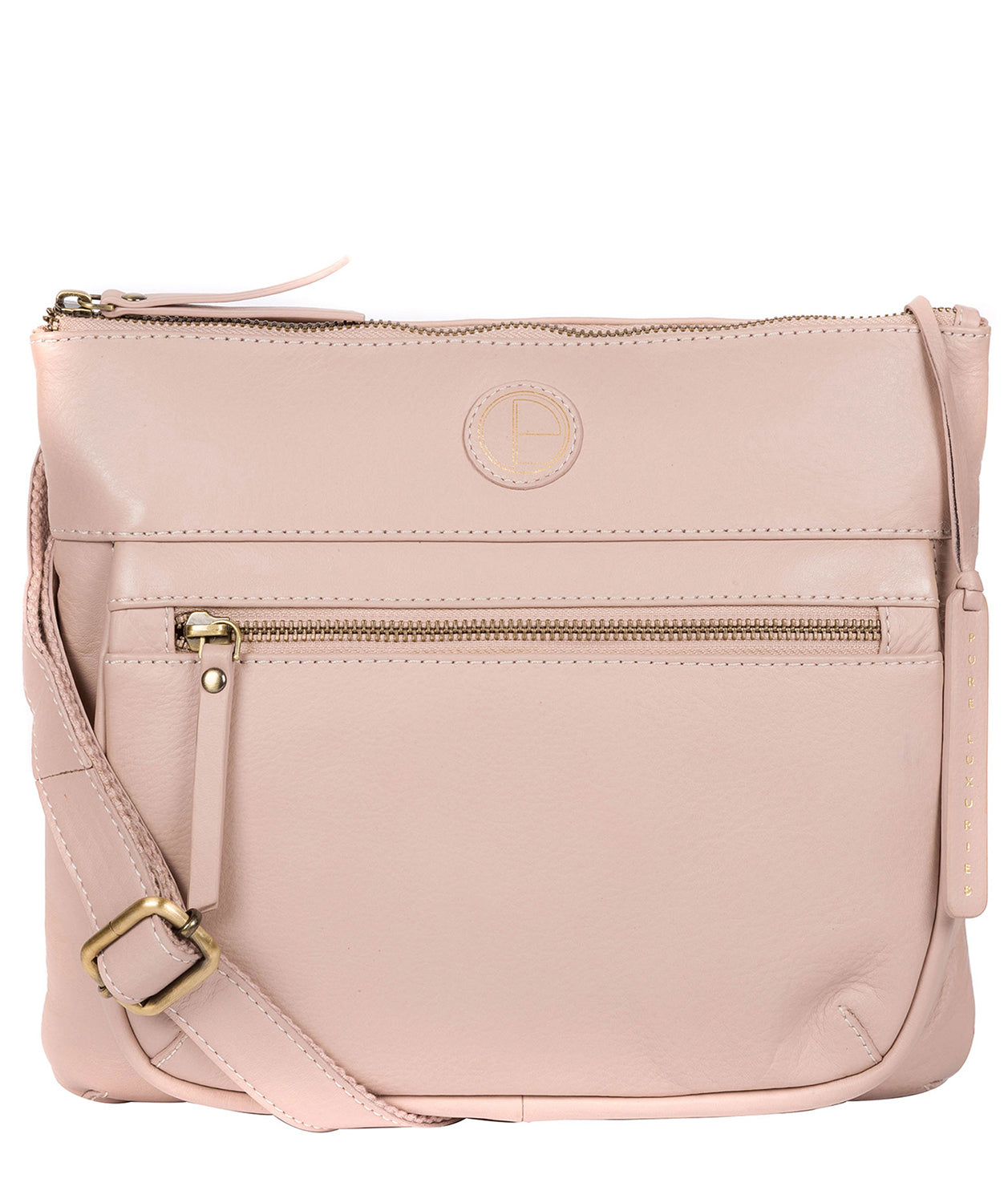 'Serenity' Blush Pink Leather Cross Body Bag image 1