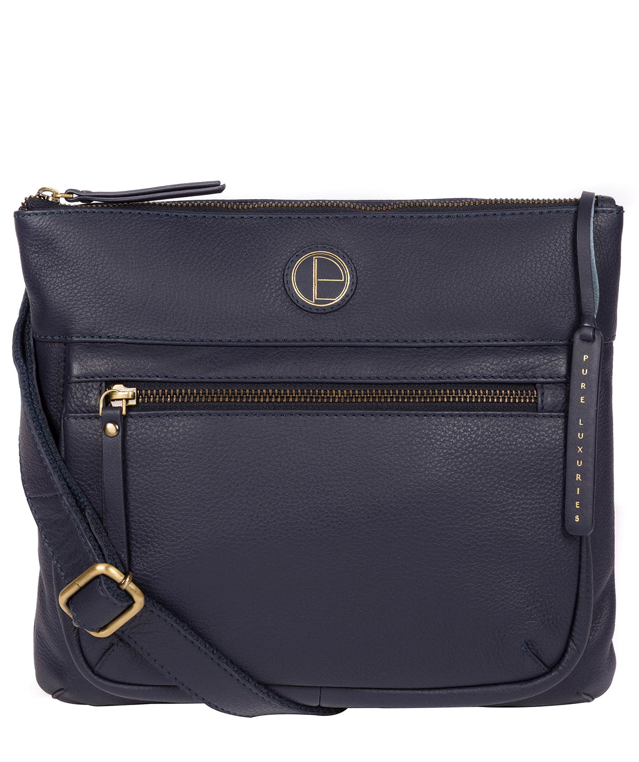 'Serenity' Navy Leather Cross Body Bag image 1