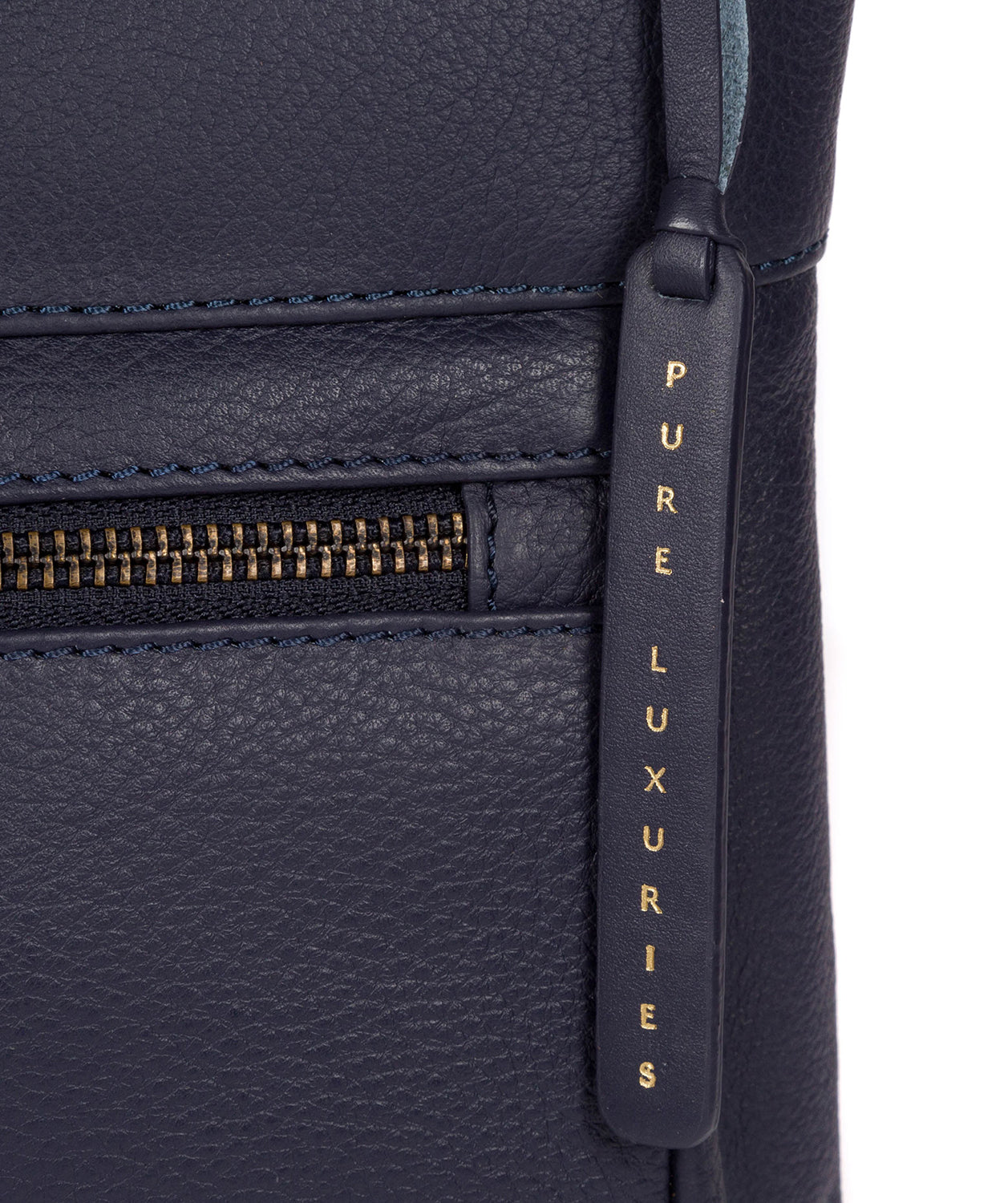 'Serenity' Navy Leather Cross Body Bag image 5