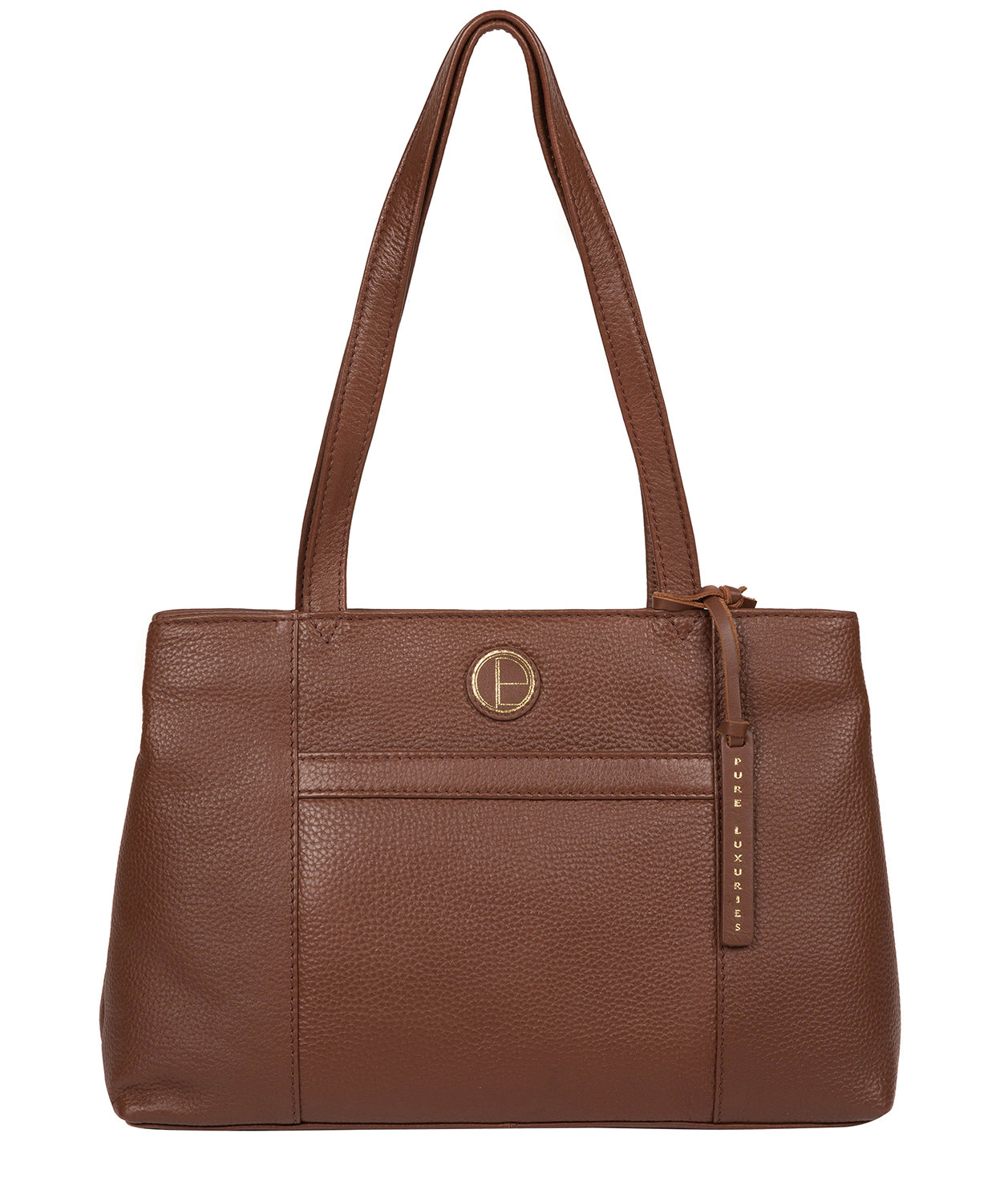 'Mist' Dark Tan Leather Handbag image 1