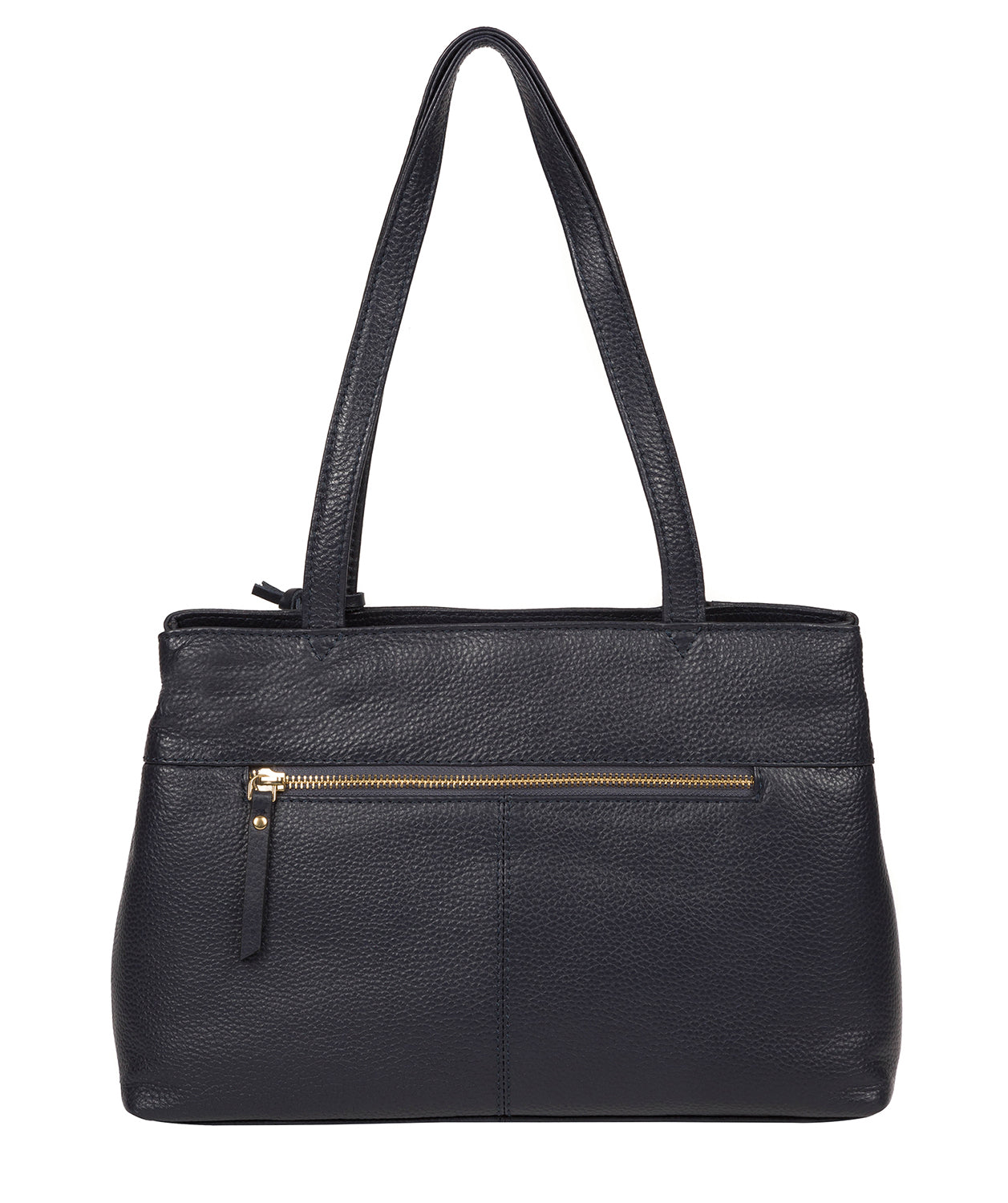 'Mist' Navy Leather Handbag image 3