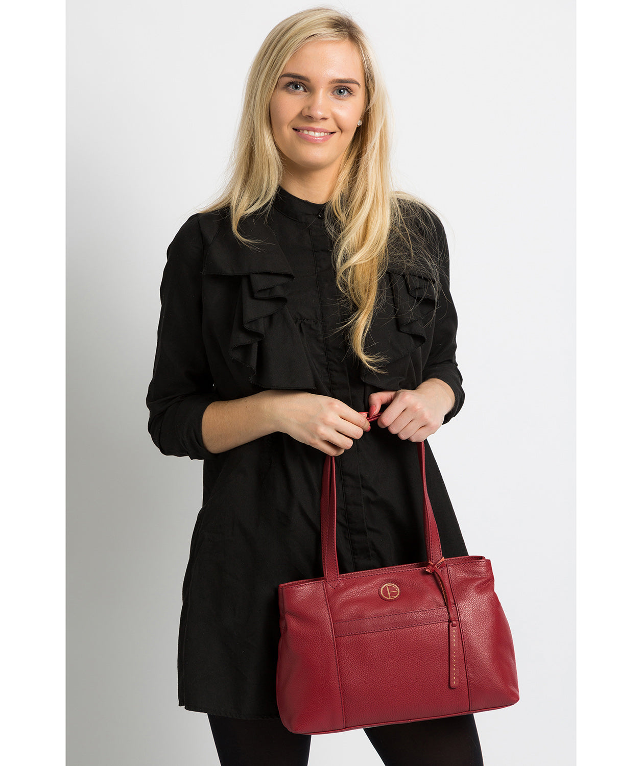 'Mist' Red Leather Handbag image 2