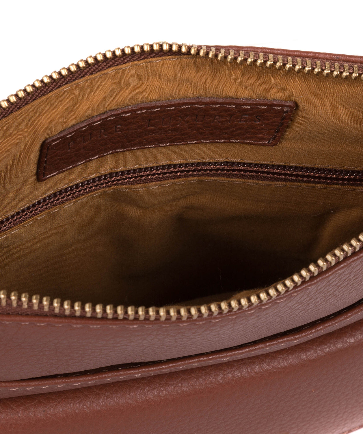 'Anne' Dark Tan Leather Cross Body Bag image 4