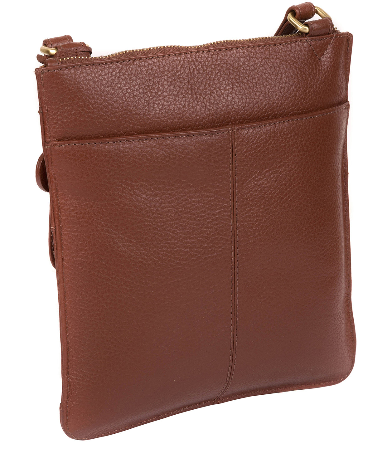 'Anne' Dark Tan Leather Cross Body Bag image 5