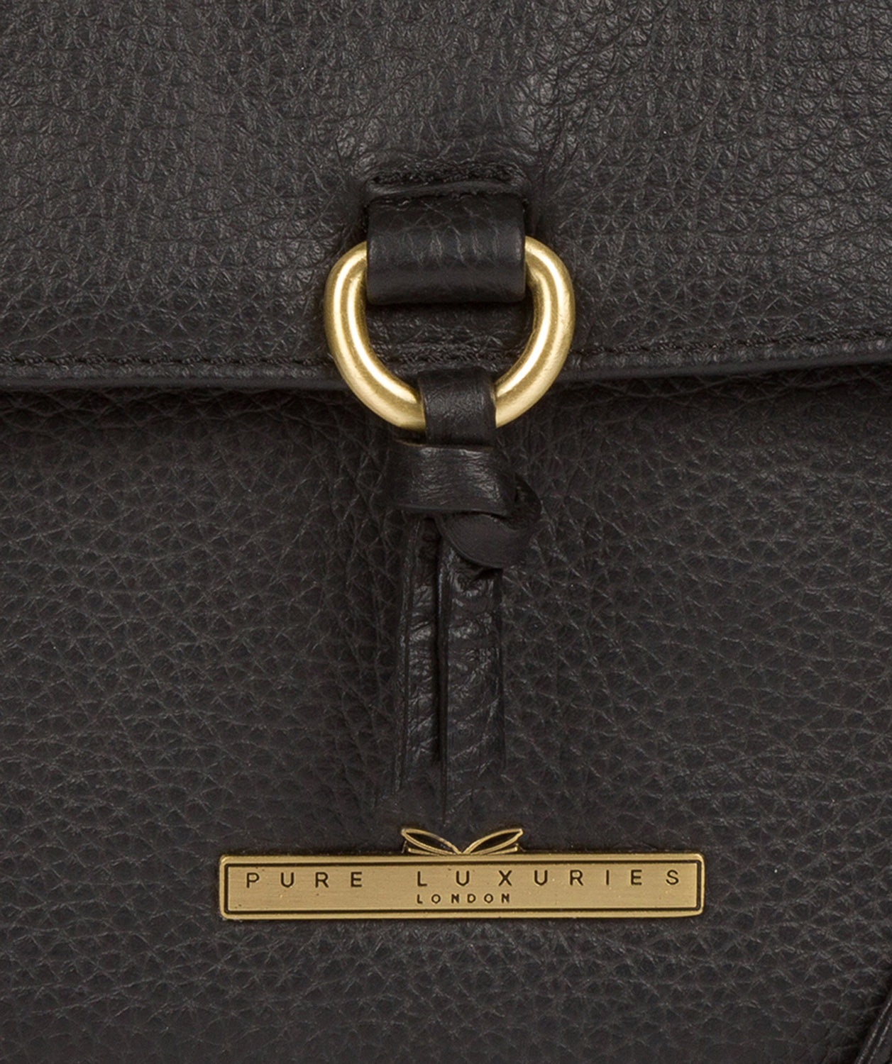 'Mabel' Black Leather Cross Body Bag image 6