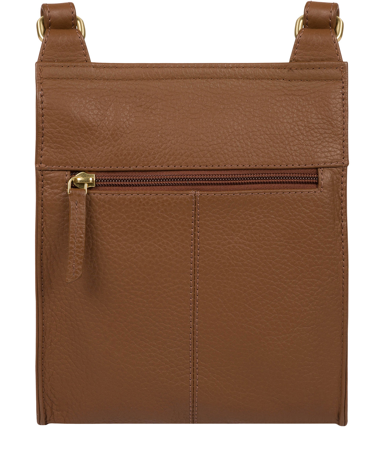 'Mabel' Dark Tan Leather Cross Body Bag Pure Luxuries London