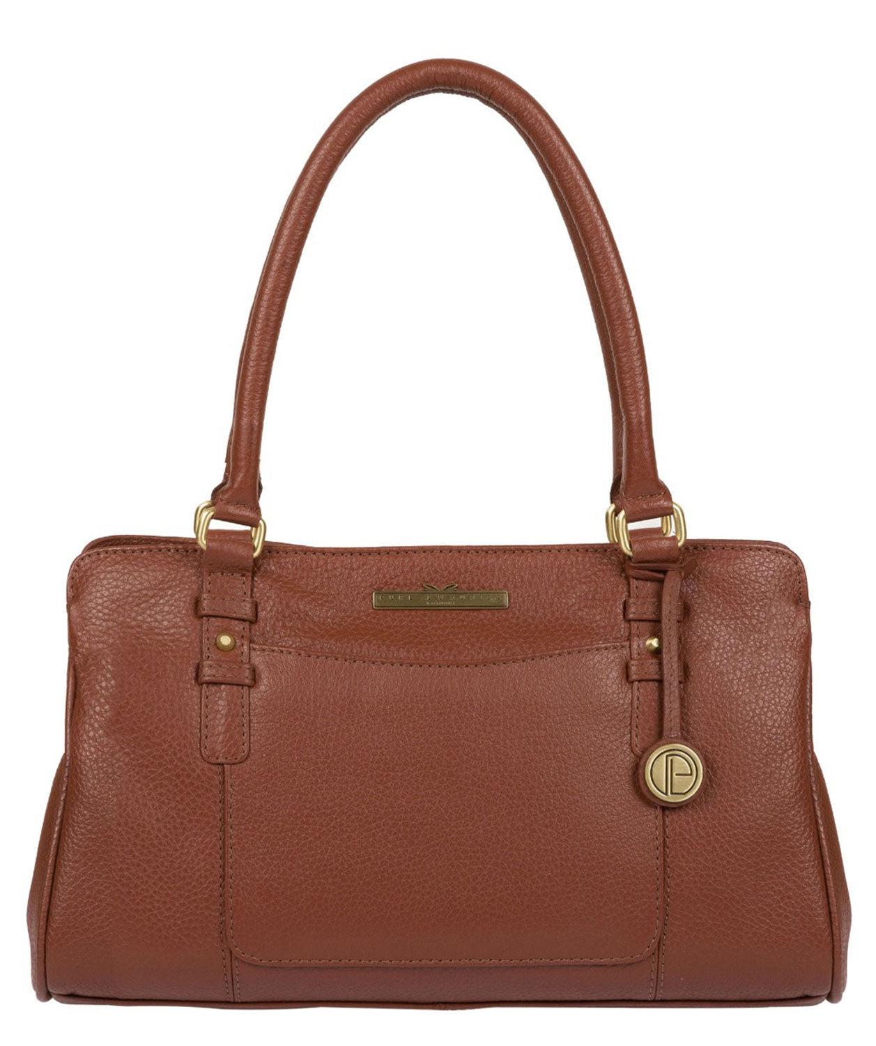 'Lettie' Dark Tan Quality Leather Handbag