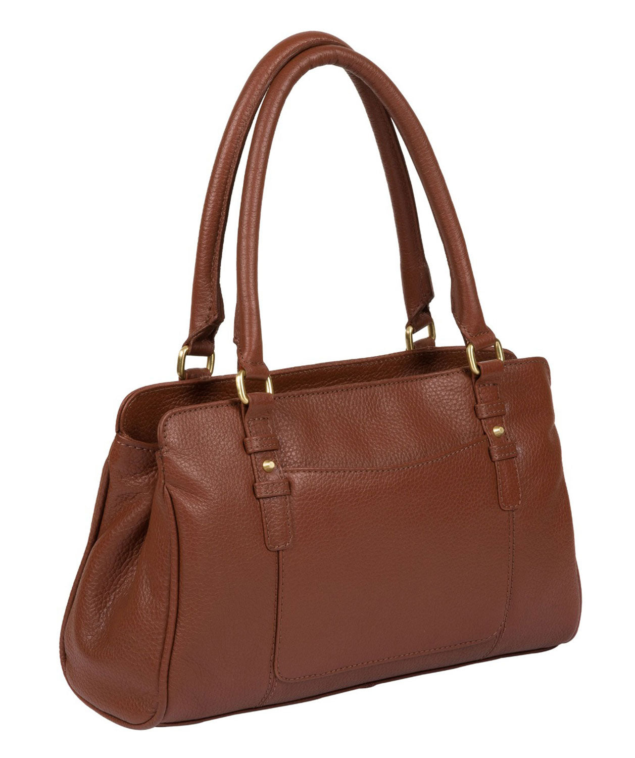 'Lettie' Dark Tan Quality Leather Handbag