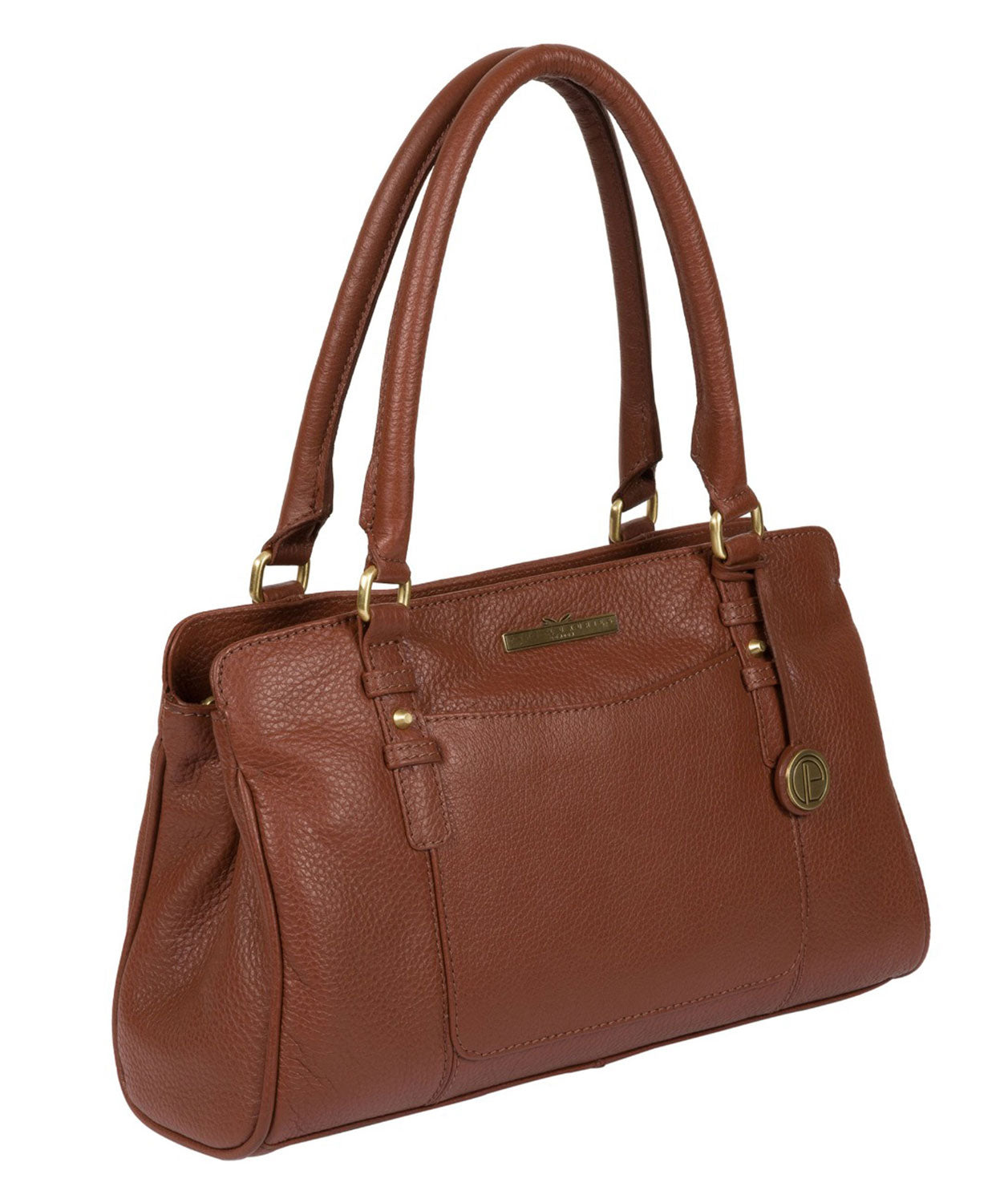 'Lettie' Dark Tan Quality Leather Handbag