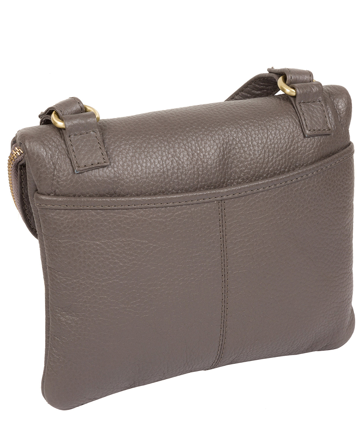 'Sheryl' Grey Leather Cross Body Bag image 4