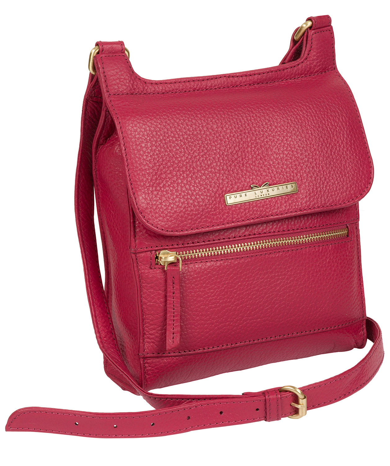 'Keala' Berry Leather Cross Body Bag