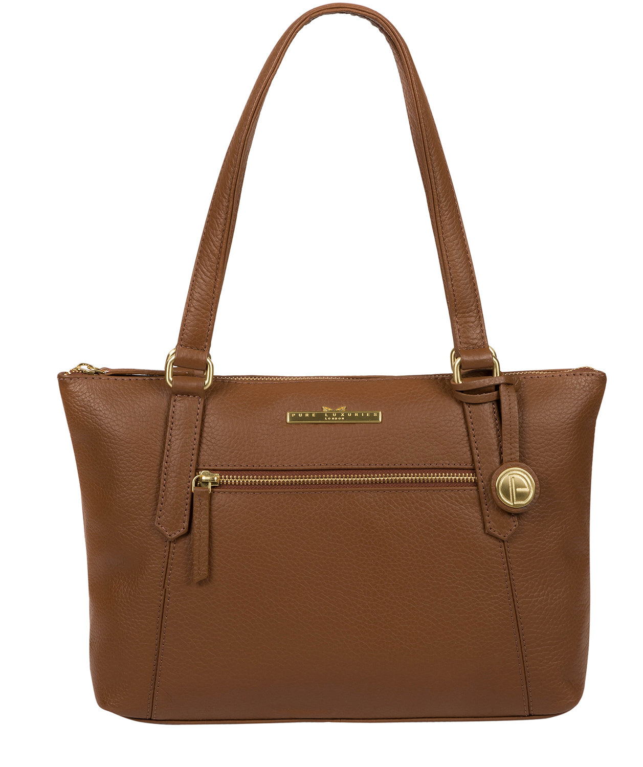 'Laurel' Dark Tan Leather Handbag Pure Luxuries London