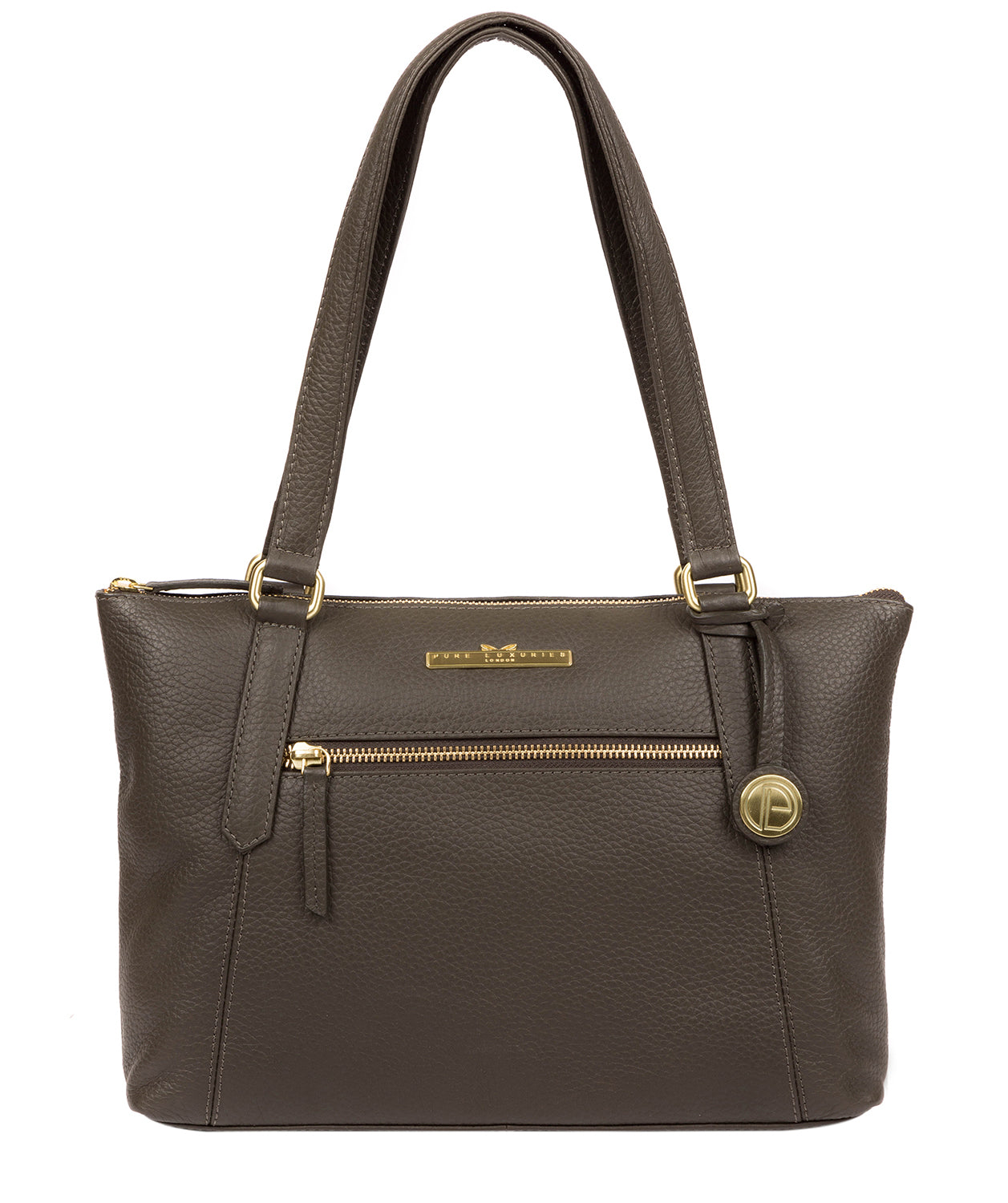 'Laurel' Olive Leather Handbag Pure Luxuries London