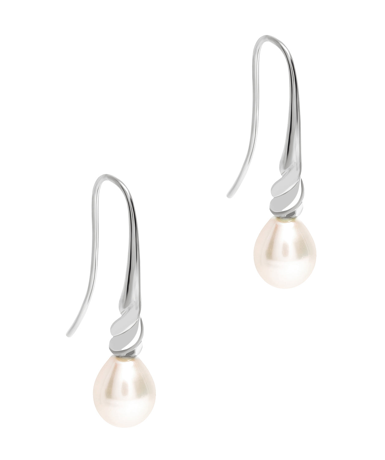 Gift Packaged 'Libration' 925 Silver & Freshwater Pearl Drop Earrings