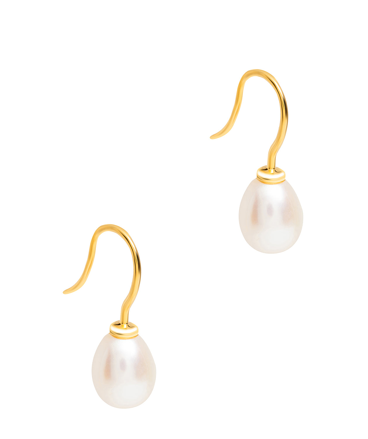 Gift Packaged 'Cadiz' 18ct Yellow Gold Plated 925 Silver & Freshwater Pearl Drop Earrings