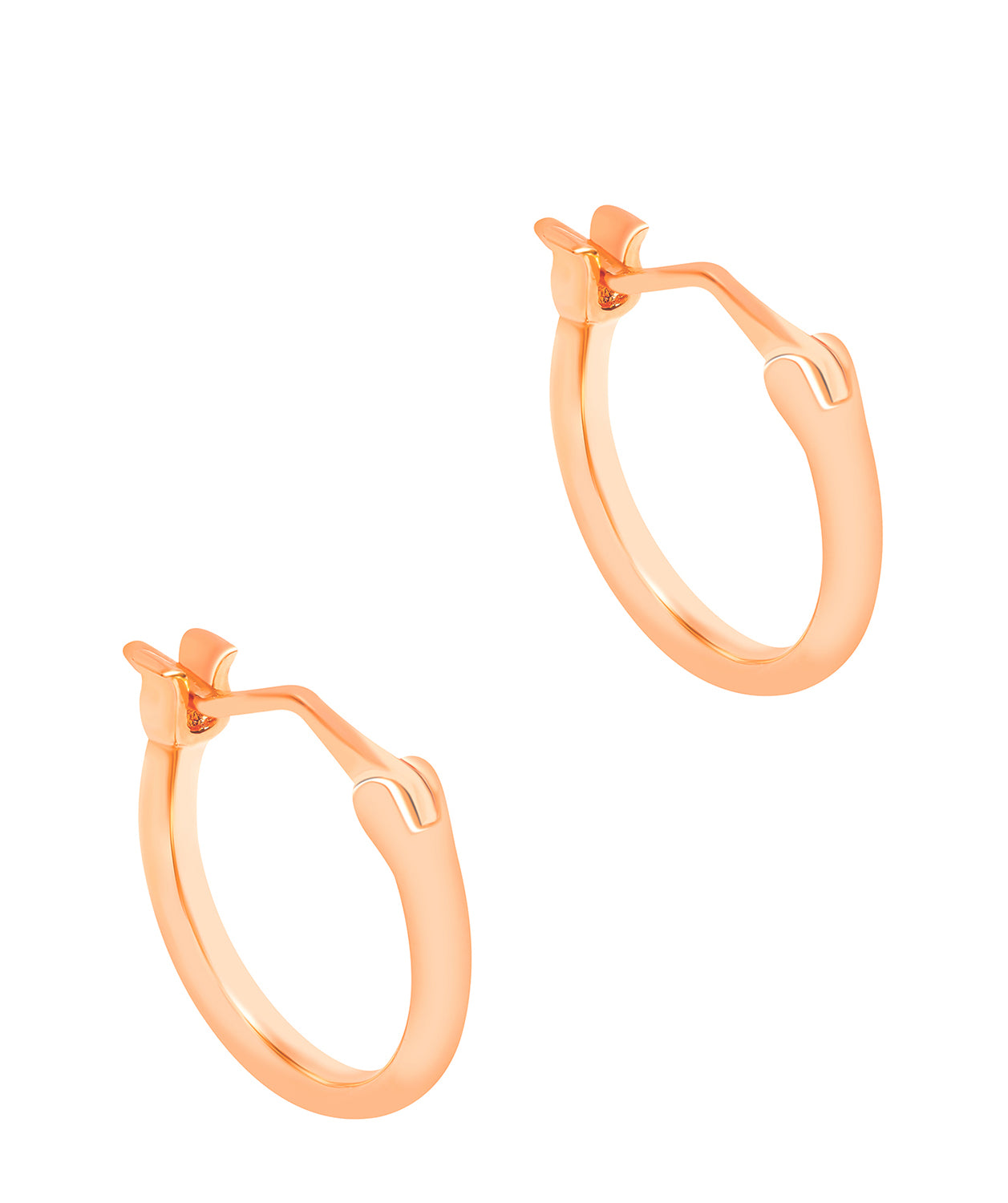 Gift Packaged 'Noir' 18ct Rose Gold Plated 925 Silver Hoop Earrings