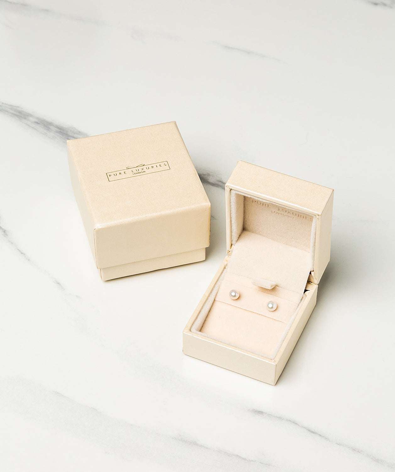 Gift Packaged 'Kinga' 18ct Rose Gold Plated 925 Silver & Freshwater Pearl Stud Earrings