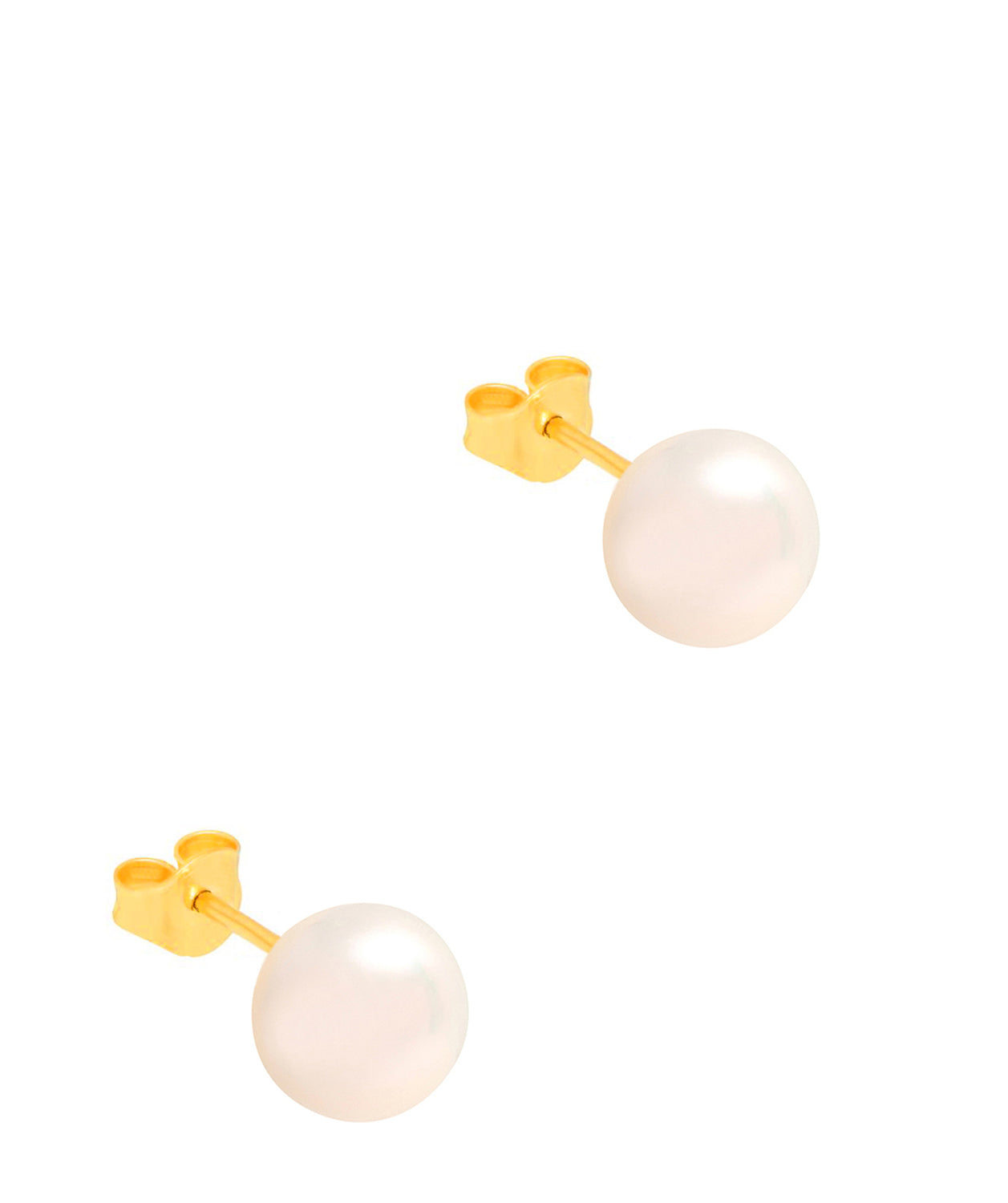 Gift Packaged 'Kinga' 18ct Yellow Gold Plated 925 Silver & Freshwater Pearl Stud Earrings