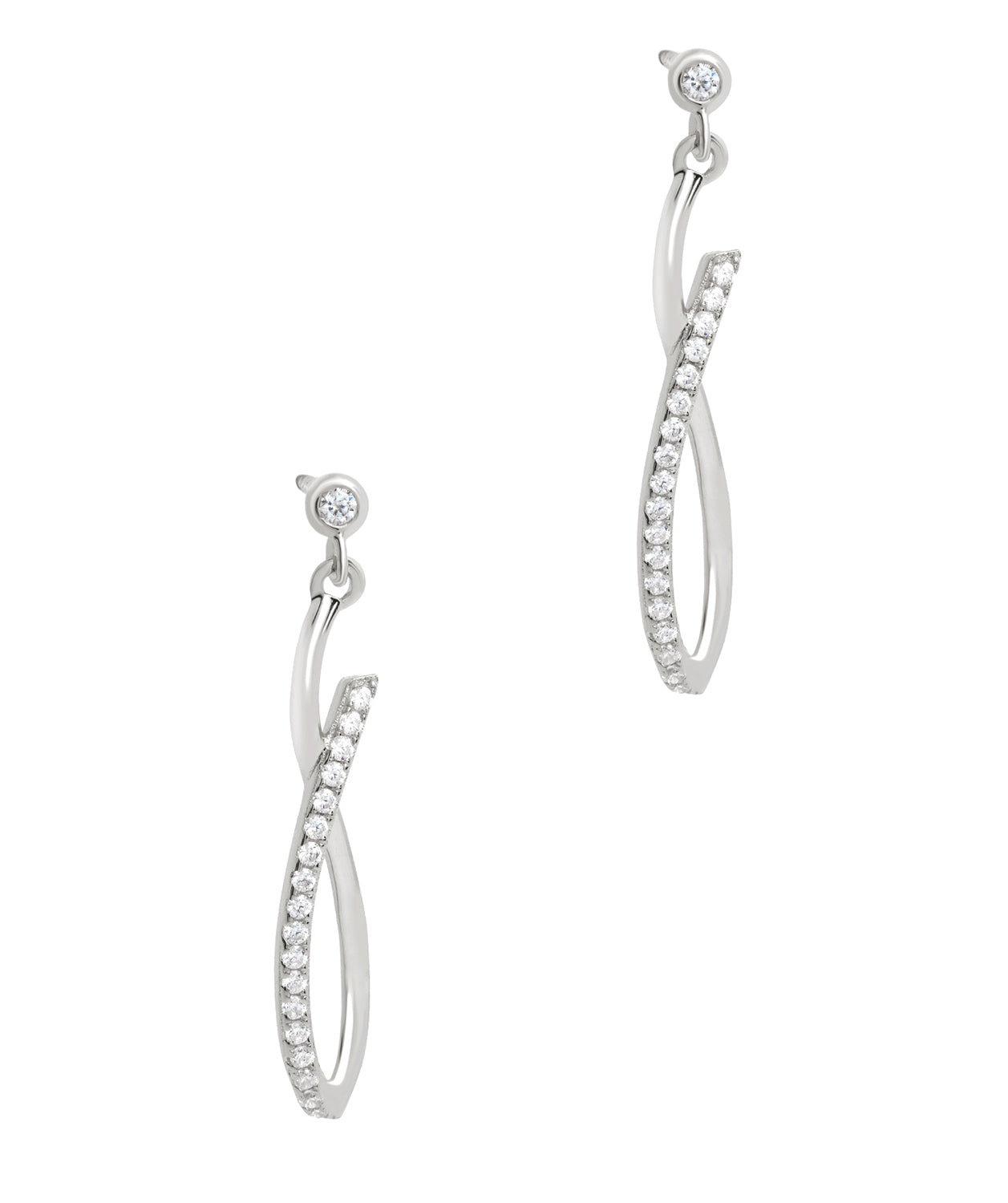 Gift Packaged 'Reif' 925 Silver & Cubic Zirconia Earrings