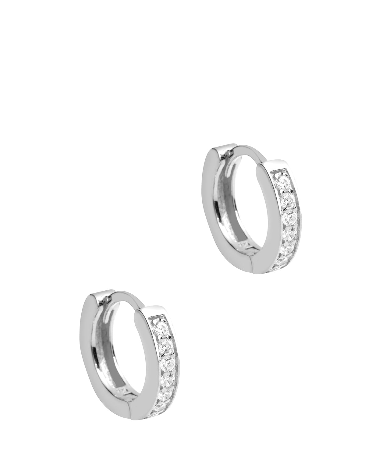 'Alison' Sterling Silver Hoop Earrings Pure Luxuries London