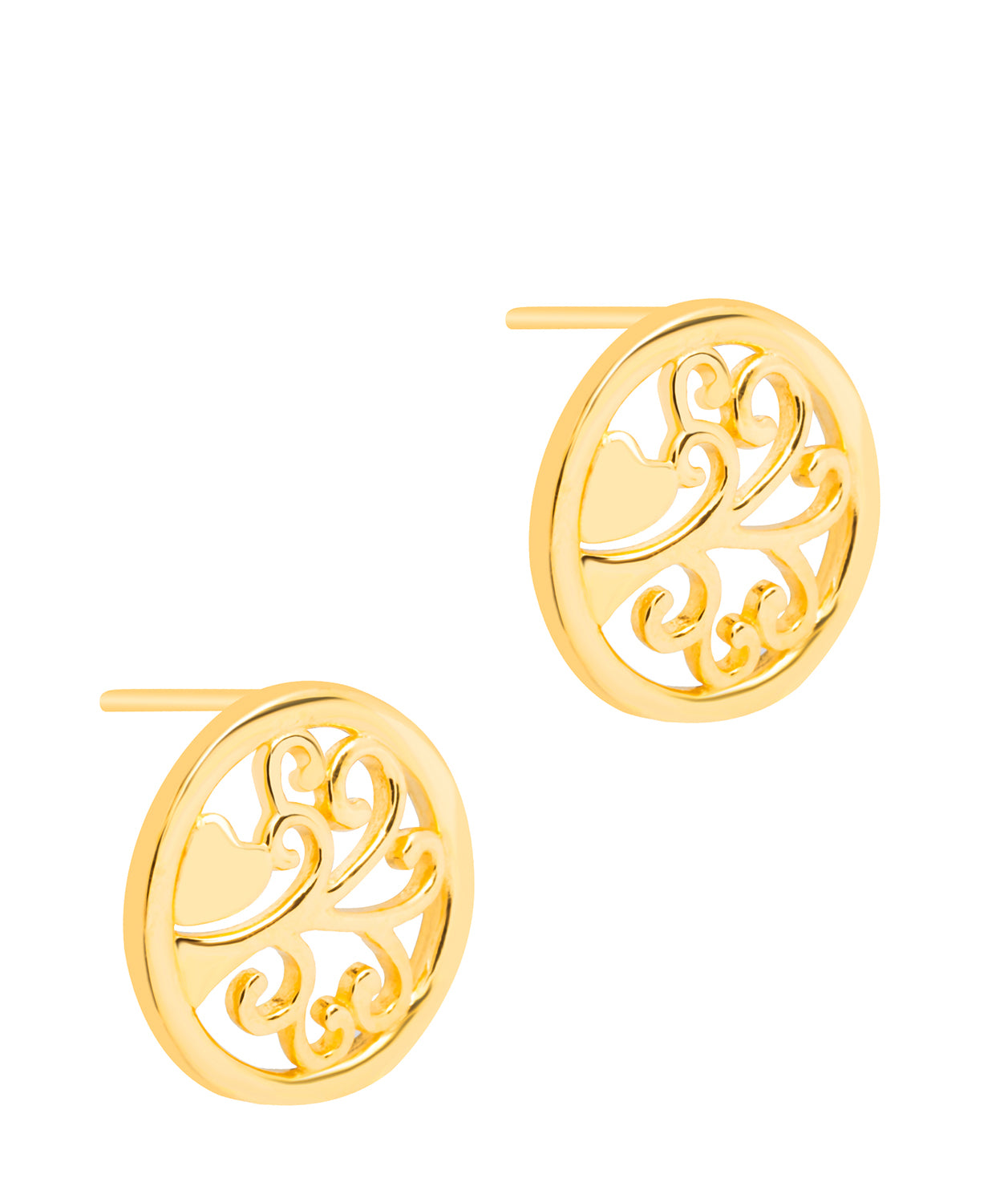 Gold Gold Plated Earrings 'Fosette' by Pure Luxuries – Pure Luxuries London