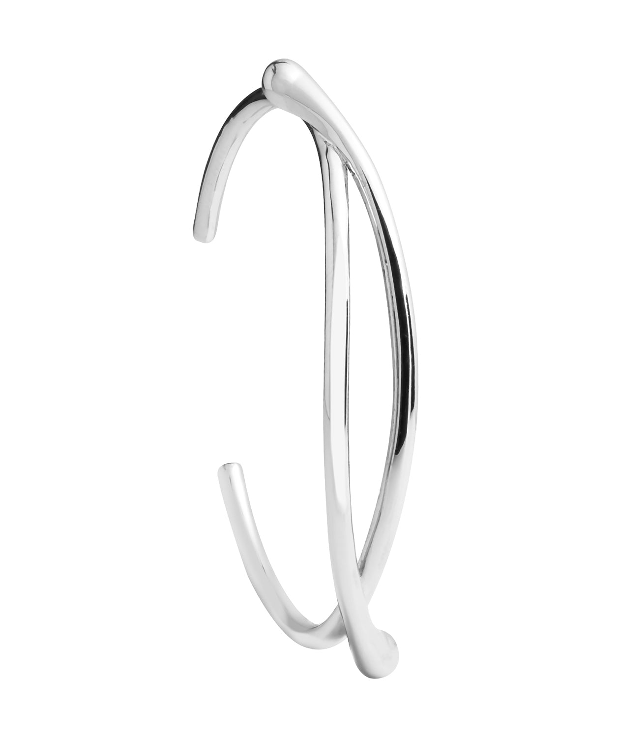 Silver Gold Plated Bangle 'Elle' by Pure Luxuries – Pure Luxuries London