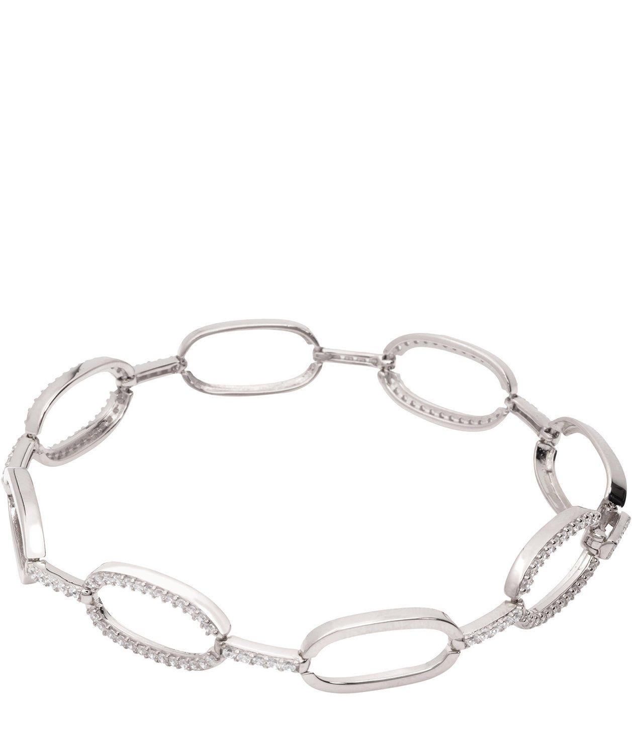 Gift Packaged 'Romilly' Rhodium Plated 925 Silver & Cubic Zirconia Bracelet Pure Luxuries London