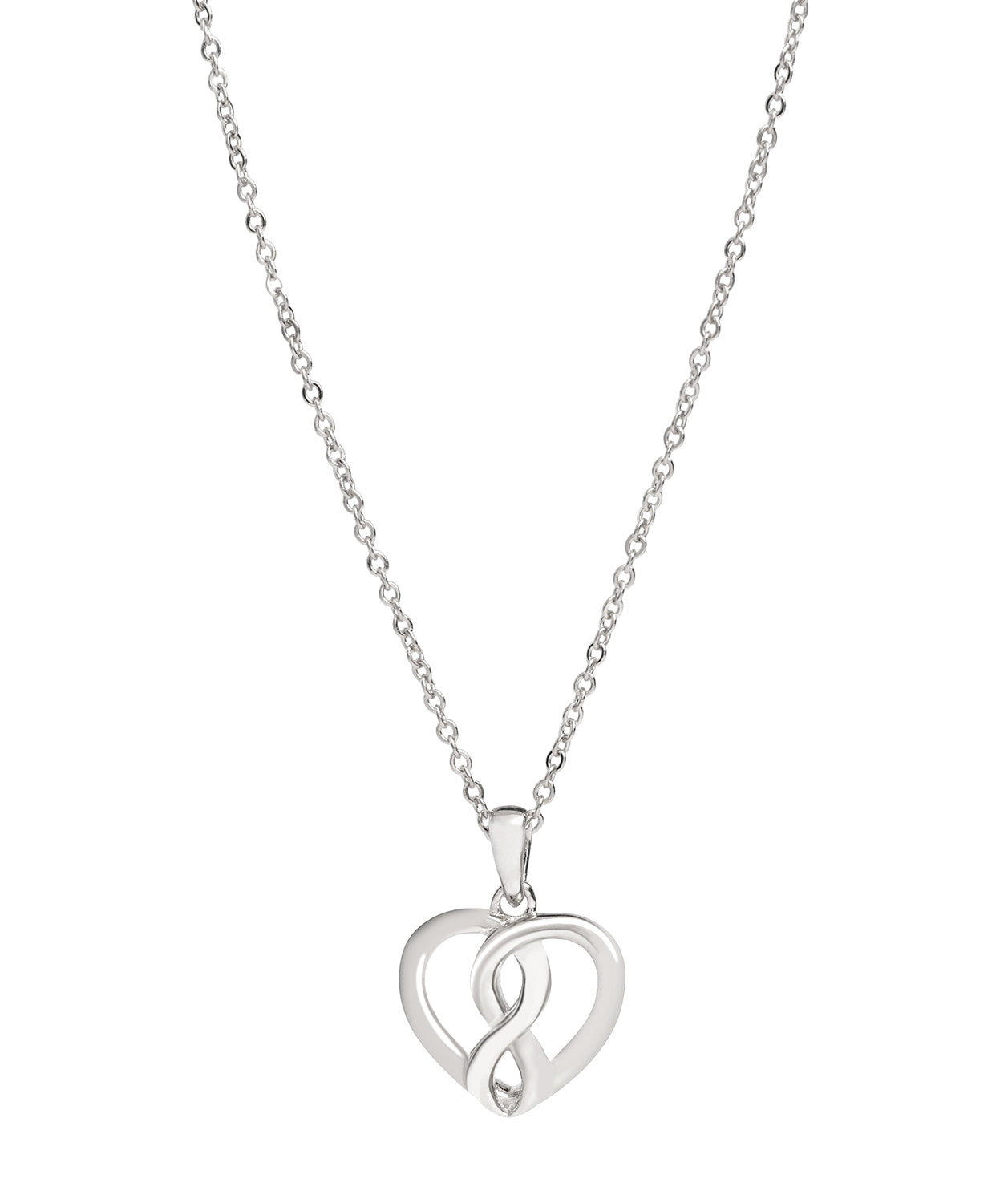 Gift Packaged 'Cirillo' 925 Silver Woven Heart Necklace