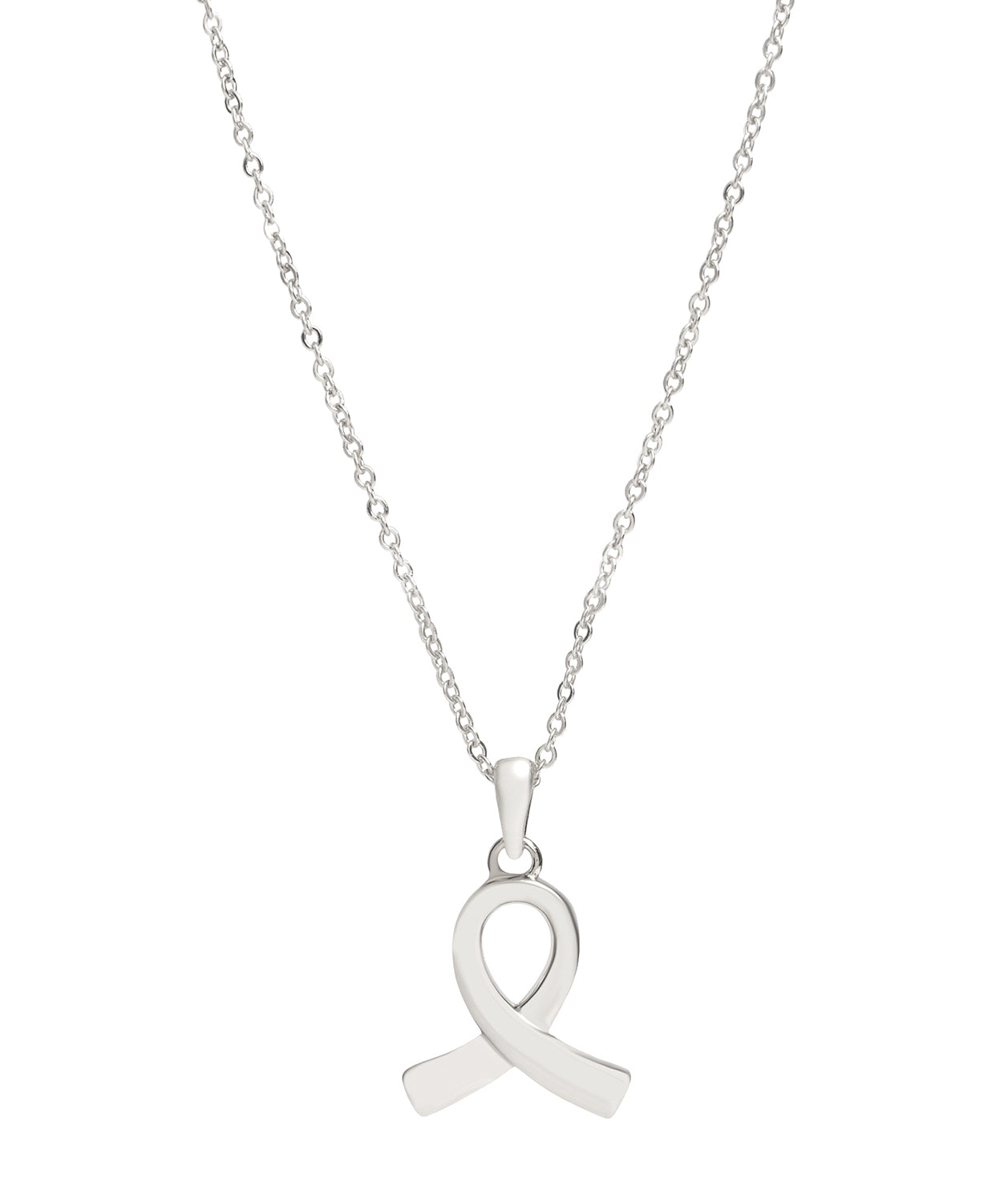 Gift Packaged 'Anson' 925 Silver Ribbon Design Necklace