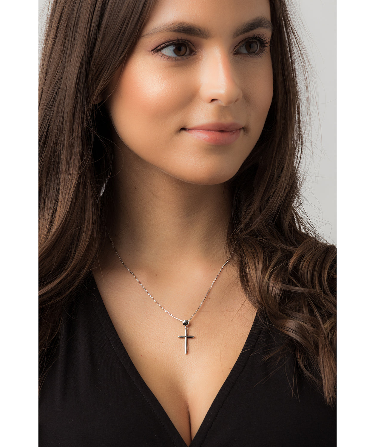 Gift Packaged 'Moraz' 925 Silver Cross Pendant Necklace