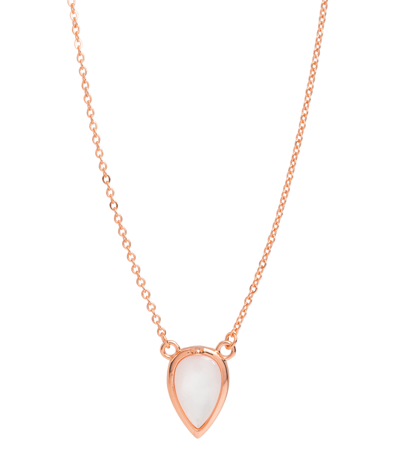 Gift Packaged 'Hesse' 18ct Rose Gold Plated 925 Silver & Shell Pearl Necklace