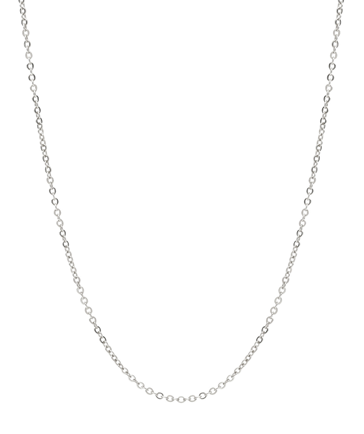 Gift Packaged 'Girona' Rhodium Plated 925 Silver Fine Trace Chain Necklace