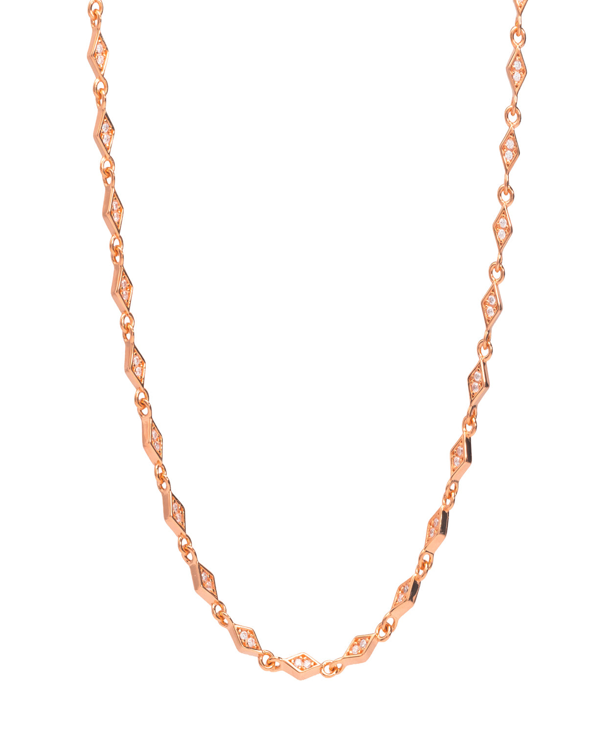 Gift Packaged 'Piccard' 18ct Rose Gold Plated 925 Silver & Cubic Zirconia Necklace