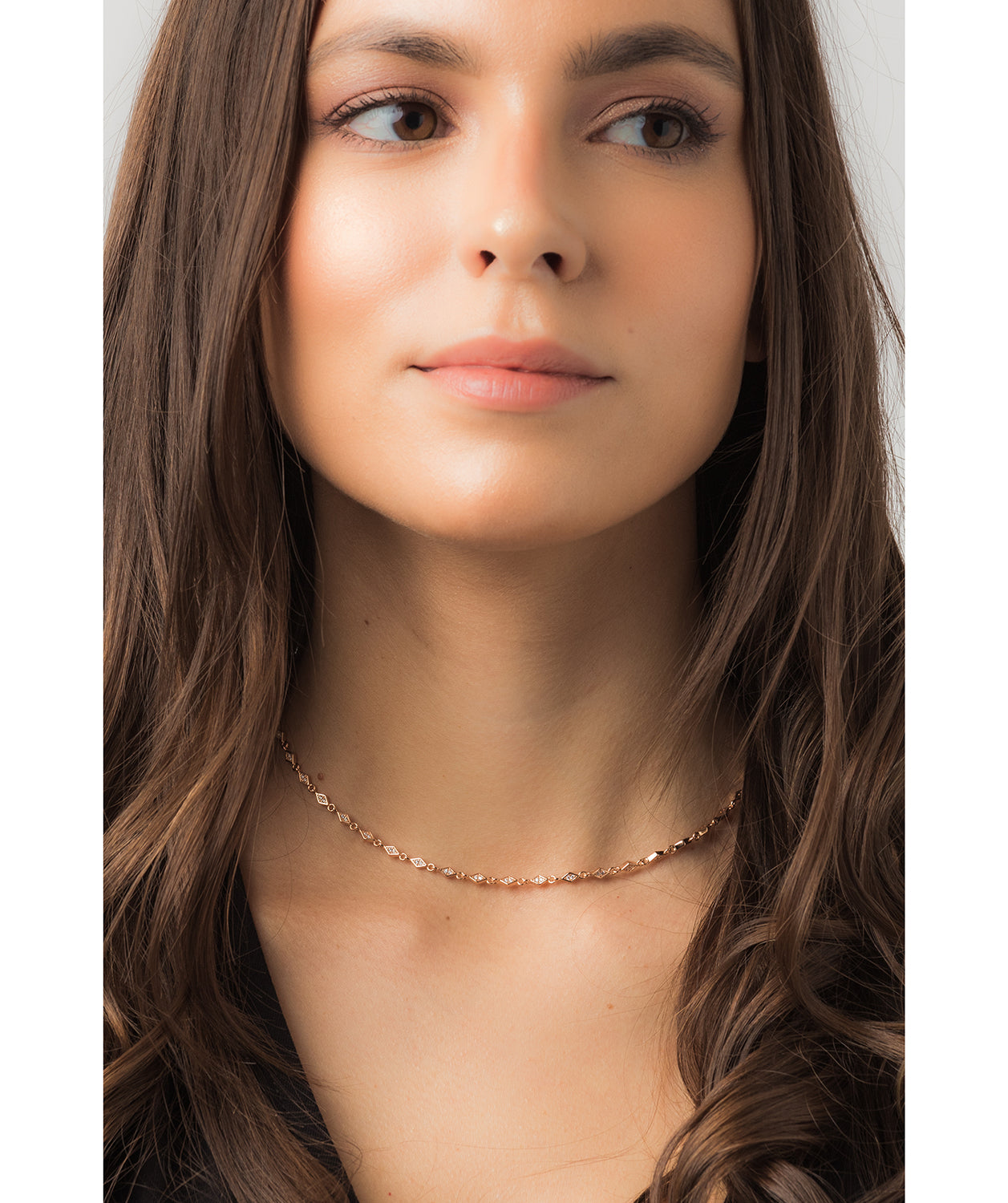 Gift Packaged 'Piccard' 18ct Rose Gold Plated 925 Silver & Cubic Zirconia Necklace