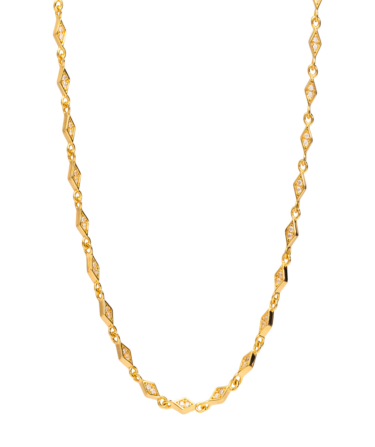 Gift Packaged 'Piccard' 18ct Yellow Gold Plated 925 Silver & Cubic Zirconia Necklace