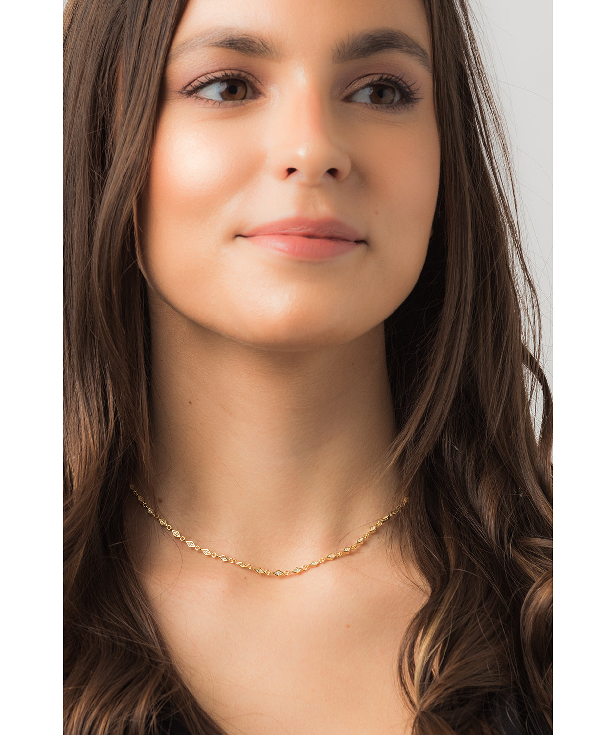 Gift Packaged 'Piccard' 18ct Yellow Gold Plated 925 Silver & Cubic Zirconia Necklace