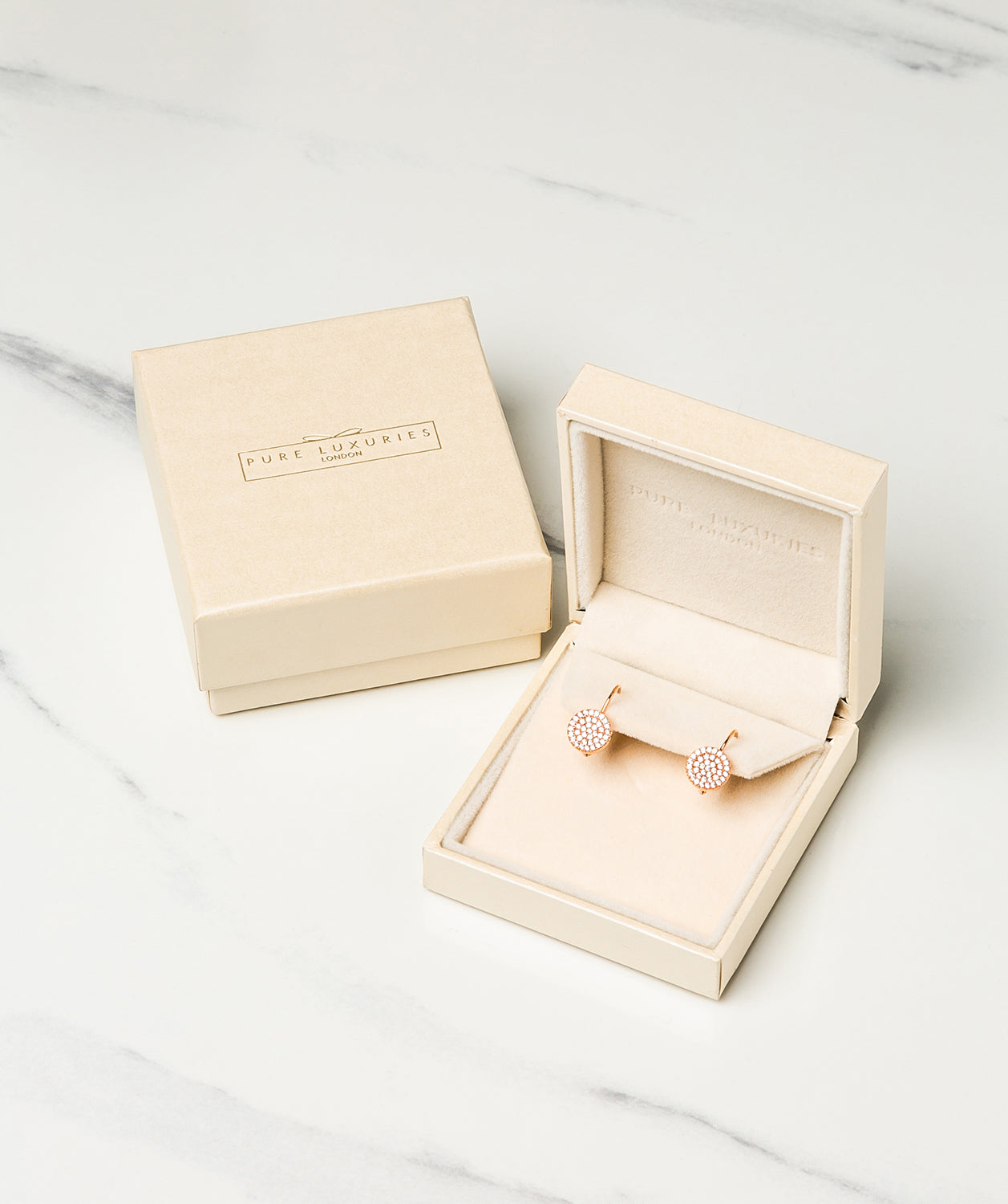 Gift Packaged 'Capella' 18ct Rose Gold Plated 925 Silver & Cubic Zirconia Drop Earrings