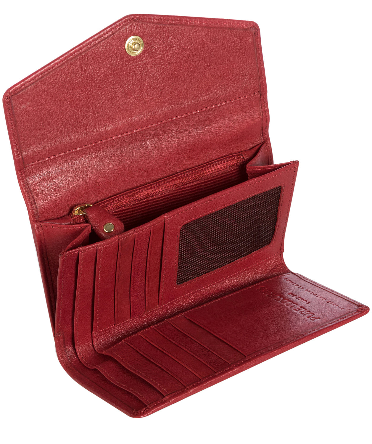 'Galway' Cherry Fine Leather RFID Purse