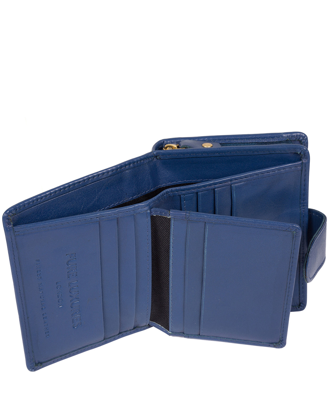 'Tori' Royal Blue Handcrafted Leather RFID Purse