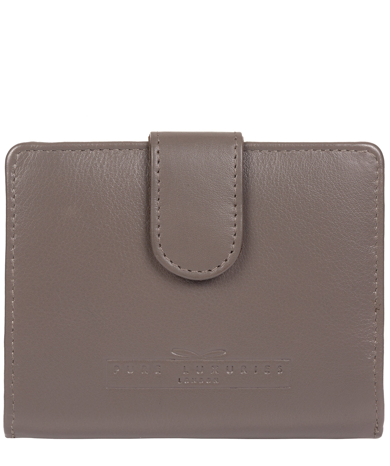 'Tori' Taupe Grey Leather Purse image 1