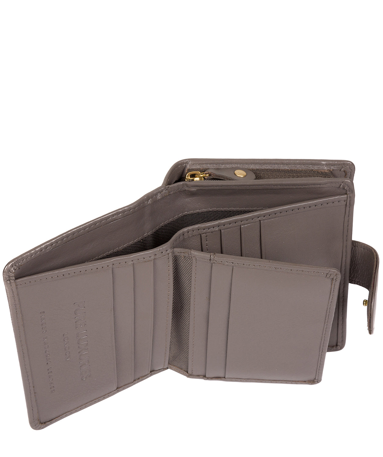 'Tori' Taupe Grey Leather Purse image 4