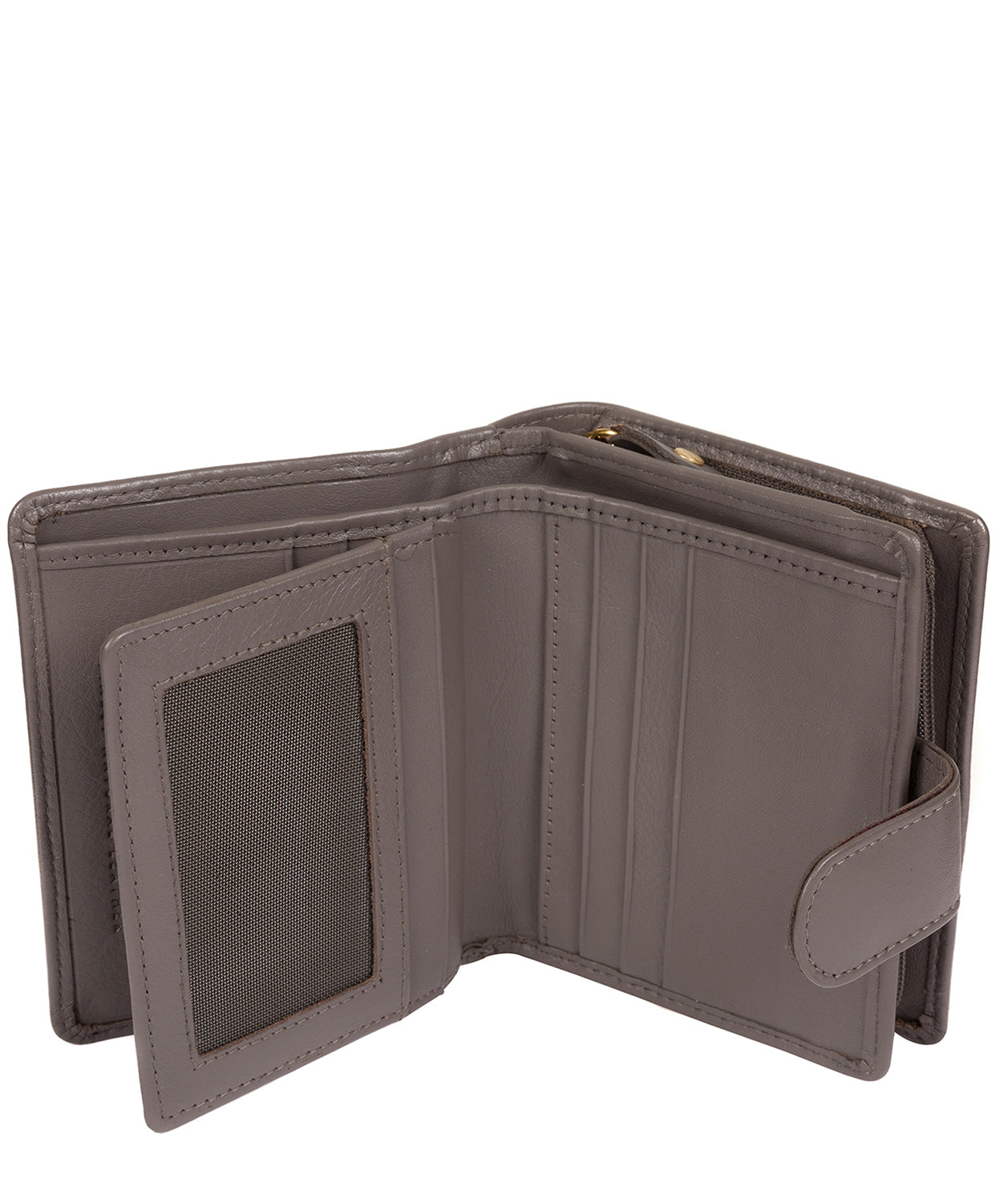 'Tori' Taupe Grey Leather Purse image 5