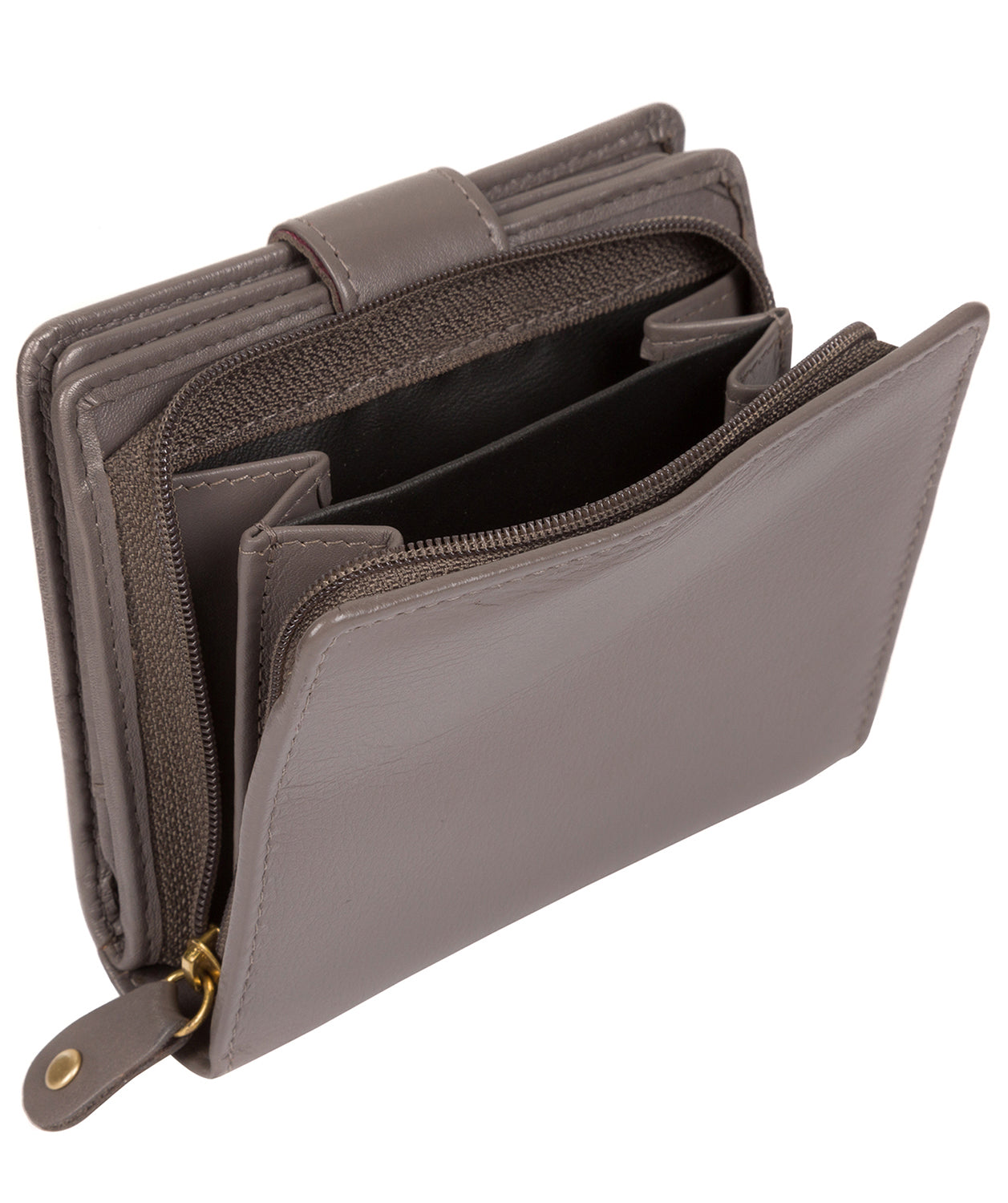 'Tori' Taupe Grey Leather Purse image 6