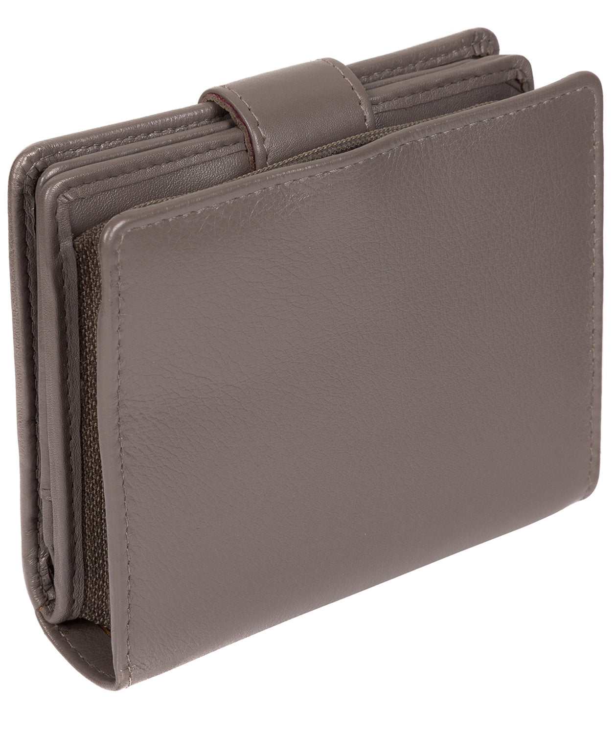 'Tori' Taupe Grey Leather Purse image 7