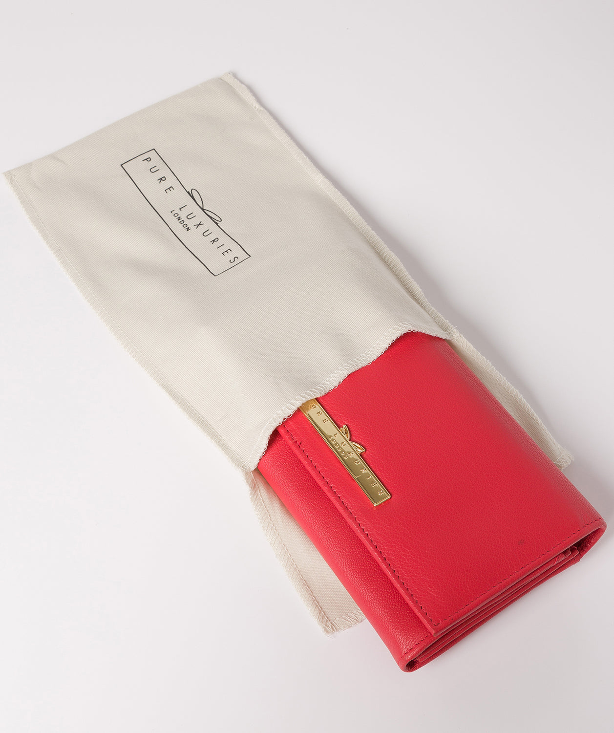 'Finch' Tomato Leather Bi-Fold Purse image 5