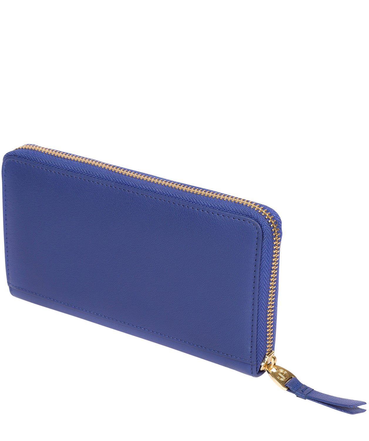 'Robin' Royal Blue Leather Zip Round Purse image 3