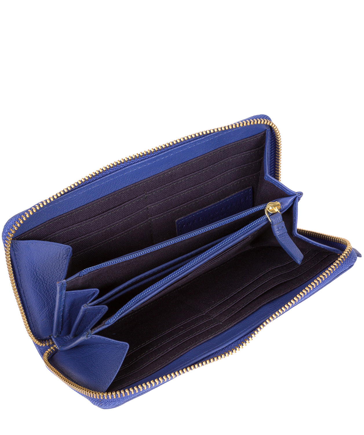 'Robin' Royal Blue Leather Zip Round Purse image 4