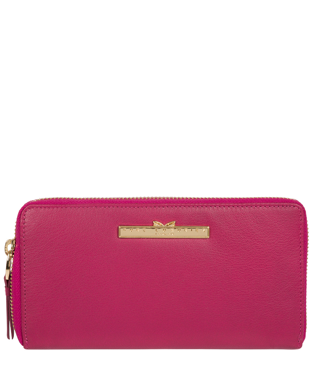 'Robin' Sangria Leather Zip Round Purse image 1